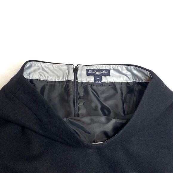J. Crew Factory black wool pencil skirt size 0 - Picture 10 of 16